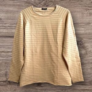 COOFANDY Men's XL Tan Cream Casual Ribbed Knitted Sweater NEW with tags.
